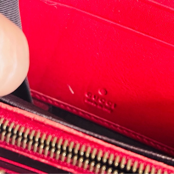 Gucci GG Supreme Canvas Zip Around Wallet with Cherries - Picture 13 of 14